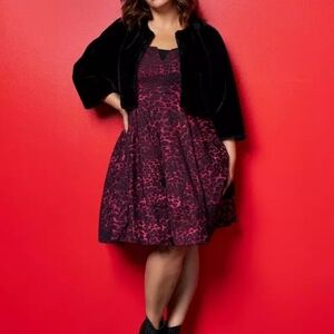 NWT Torrid Betsey Johnson Pink Leopard Dress Size 20